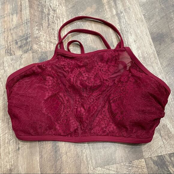NWT Exhilaration Bikini in Maroon with Ruching on Bum - Picture 2 of 8